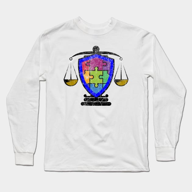 Autism Rights In Justice Long Sleeve T-Shirt by chiinta